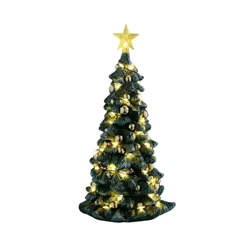 Lemax Snowy Christmas Tree con Luci Chiare – H16,5 cm