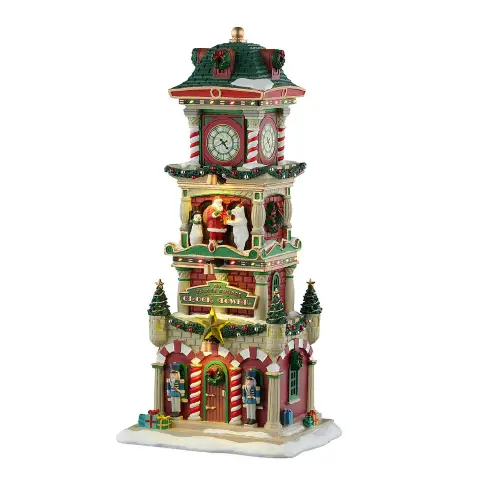 Lemax Village Square Clock Tower – Torre Orologio Natalizia Illuminata