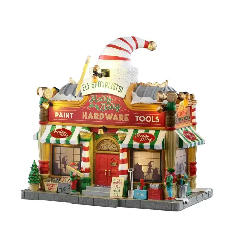 Lemax Holly Jolly Hardware – Negozio Natalizio Illuminato