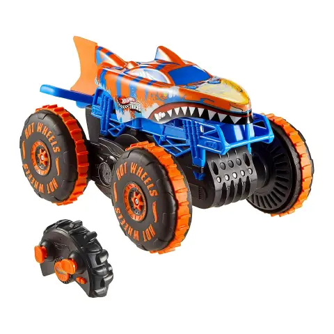 Hot Wheels Monster Trucks Tiger Shark Super Scalatore Radiocomando