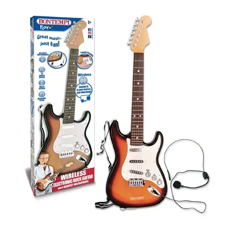 Chitarra Rock Elettronica Wireless con Microfono