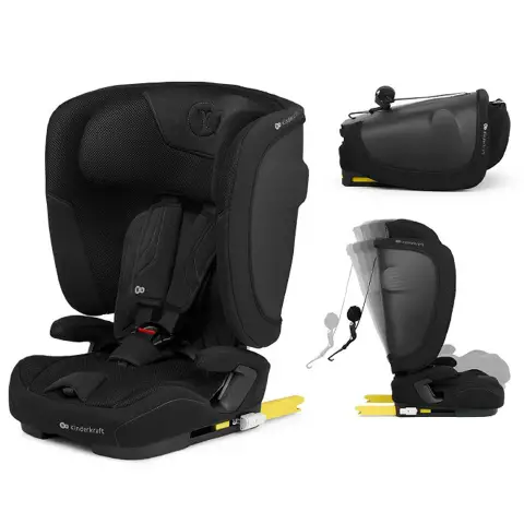 Seggiolino auto FIX2GO Black con Sensore elettronico di installazione SAFERIDE SENSOR
