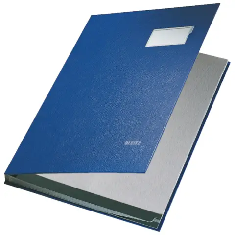 Libro Firma in PPL con 10 Scomparti - 24x34 cm - Blu