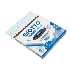 Children's Colors Turbo Maxi Giotto 12 Pieces Brown Markers