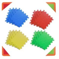 Tappetini Eva-Mat Color 60 Set Basic - 16 Piastrelle con Bordi e Angoli