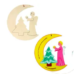 Wooden Hanging Angel to Decorate 15cm