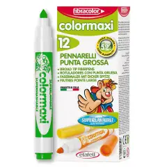 Fibracolor Colormaxi Pennarelli – Set 12 Pennarelli - Verde