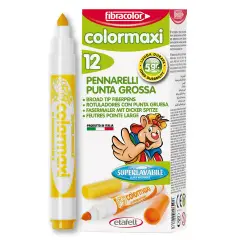 Colormaxi Fibracolor markers 12 pieces Yellow