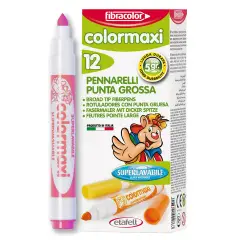 Fibracolor Colormaxi Pennarelli – Set 12 Pennarelli - Rosa
