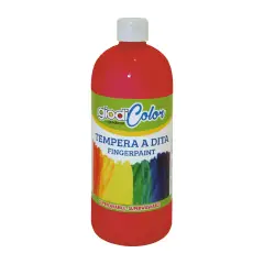 Colori a Dita Giodicolor per Nido e Infanzia - Tempera 1000 ml - Rosso