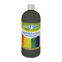 Colori a Dita Giodicolor per Nido e Infanzia - Tempera 1000 ml - Nero