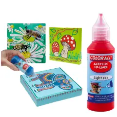 Color Liner 3d Acrylic Red