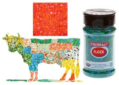 Red Flock Tempera Flakes - 150 g jar