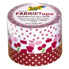Decorative Spring Red Tape 3 Rolls 15mm. x 4mt