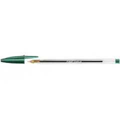 Bic Cristal Ballpoint Pen - Green Ink, 1 mm Tip