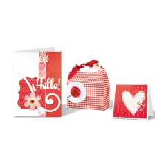 Cartoncino Millefantasie Bifacciale Rosso 300 gr/mq – 18 Fogli – Formato 24x34 cm