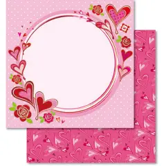 Hearts Glitter Cards 5 Sheets 30.5x30.5Cm