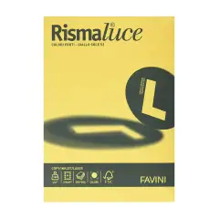 Carta Colorata Rismaluce A4 140 gr – 200 Fogli - Giallo Oro