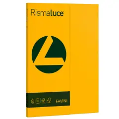 Rismaluce A4 Colored Paper 200 gr. Ream 50 Sheets Yellow Gold