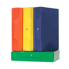 Presspan Project Folder with Button - Back 15 cm, Size 25x35 cm