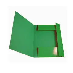 Presspan Folder with Elastic Green