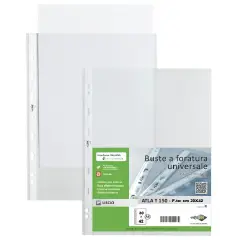 Buste Trasparenti con Perforazione Lato Lungo cm. 30x42