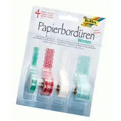 Lace Edges Adhesive Paper Xmas 2 4 rolls of 1 Mr.