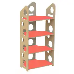 Modulo Libreria a T Media - Lampone - Arredo per Scuola dell’Infanzia