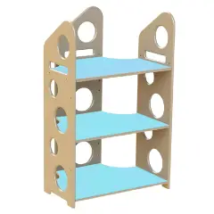 Modulo Libreria a T Bassa - Azzurro - Arredo per Scuola dell’Infanzia