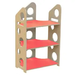 Modulo Libreria a T Bassa - Lampone - Arredo per Scuola dell’Infanzia