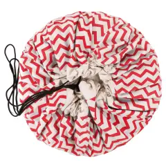 Sacca Gioca e Vai Fantasia Zig Zag Rosso – Diametro 140 cm