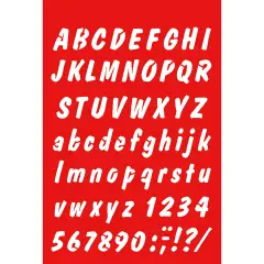 Stencil Plastica Traslucida Alfabeto – 21x31 cm, Lettere da 26 mm