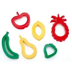 Stampini in Plastica 6 Sagome Frutta – Set Creativo per Bambini