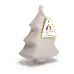 Abete Natalizio in Cartapesta Bianca – 12 Pezzi - 9x11 cm