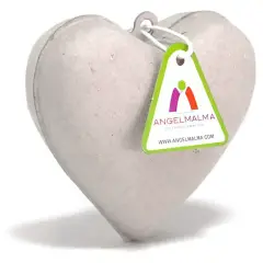 Cuore in Cartapesta Bianca – 12 Pezzi - 9x8 cm