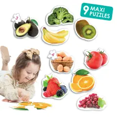 Puzzle Cartone Maxi Cibi Sani – Gioco Educativo Alimentazione Sana per Bambini