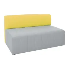 Modern Series Sofa with Yellow Backrest For An Innovative School Environment