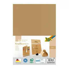 Carta Avana Kraft Riciclata 230 g/mq – Formato A4 – 50 Fogli