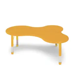 Tavolo Isola per Scuola dell’Infanzia - Altezza Regolabile 40-60 cm - Arancione