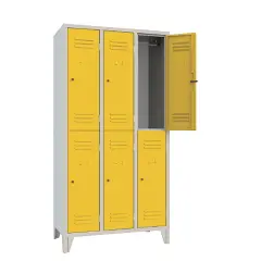 Classic 6-Place Yellow Doors Box Cabinet - CAM Compliant