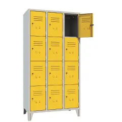 Classic Locker Cabinet 12 Doors Yellow - CAM Compliant