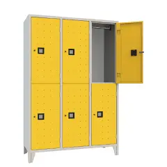 Square File Cabinet 6 Doors Yellow - CAM Compliant