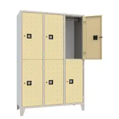 Square File Cabinet 6 Places Sand Doors - CAM Compliant
