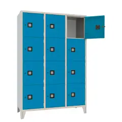 Square File Cabinet 12 Doors Light Blue - CAM Compliant