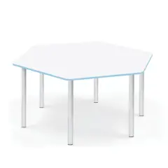 Hexagonal Table With Heavenly Edge H 40-58 Cm. For Innovative School Environments