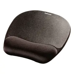 Mousepad with Memory Foam Wrist Rest - Black