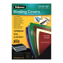 A4 Black Embossed Binding Covers