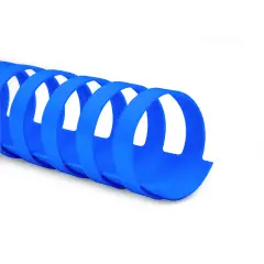 Plastic Spiral Backs Diameter 8mm. 100 Pieces Blue