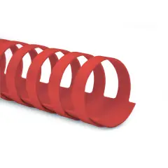 Plastic Spiral Backs Diameter 22mm. 50 Pieces Red