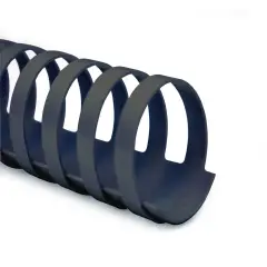 Plastic Spiral Backs Diameter 32mm. Oval Black